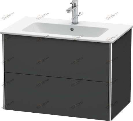 XS417204949 Тумбочка подвесная XSquare #XS4172 810 x 478 мм Графит матовый, декор Duravit