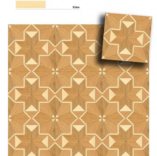 Художественный паркет Da Vinci Щитовой 26-537 Дуб (Гладкая) 500х500 мм 26010537 - Вид №1