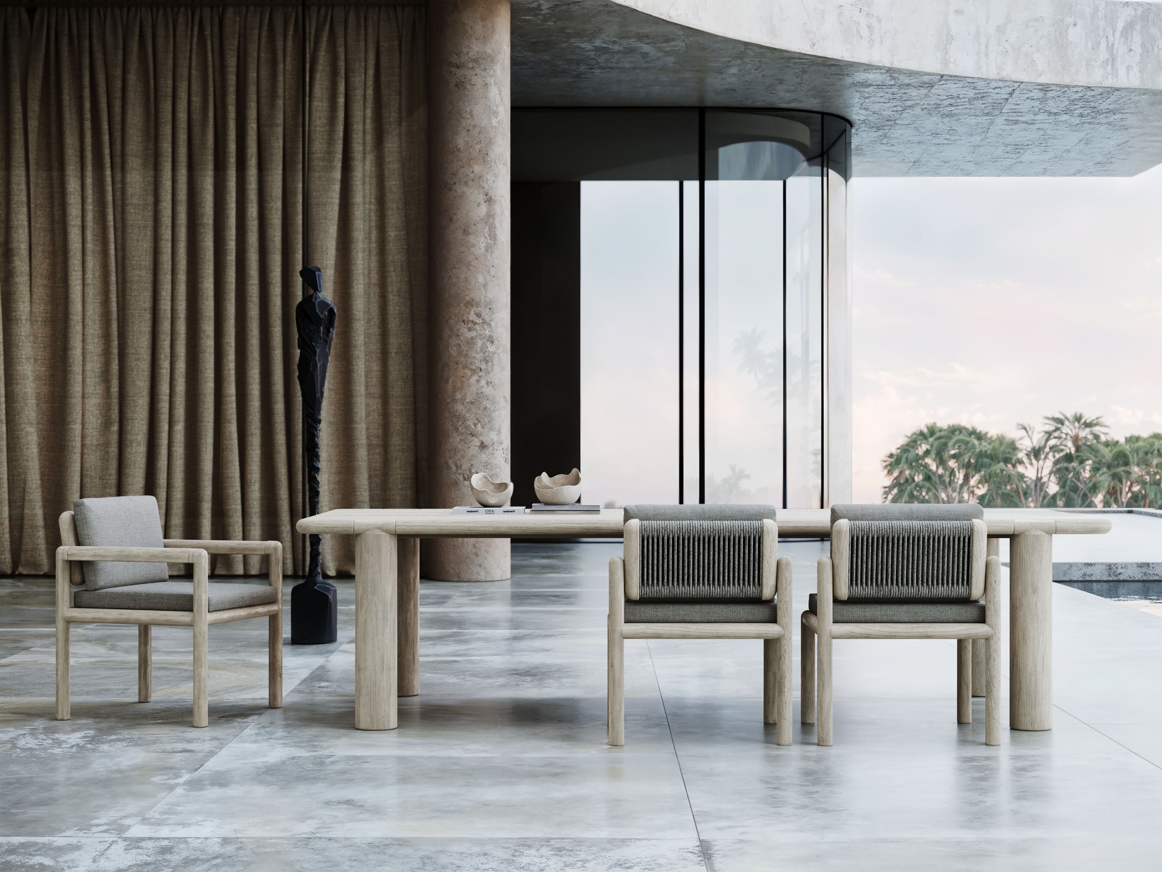 Деревянный прямоугольный садовый стол SNOC Caleo ARCH-00021673 - Вид №1