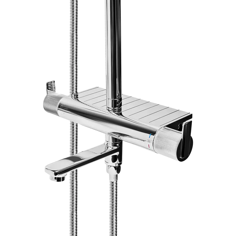 Душевая система KONSENSA Теано с термостатом 3 режима цвет хром STLM-2211098 - Вид №2