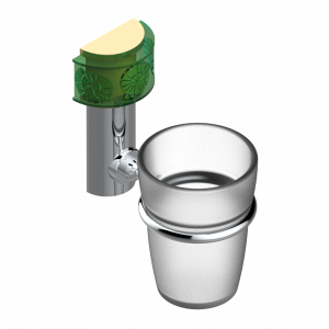 U5B-536 Стакан настенный для зубных щёток Thg-paris Island Хром/золото