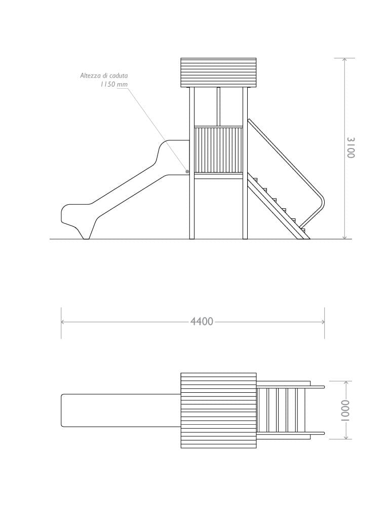 Рециркулированная пластиковая игровая структура EUROCOMITALIA TORRE SCIVOLO ARCH-00069867 - Вид №3