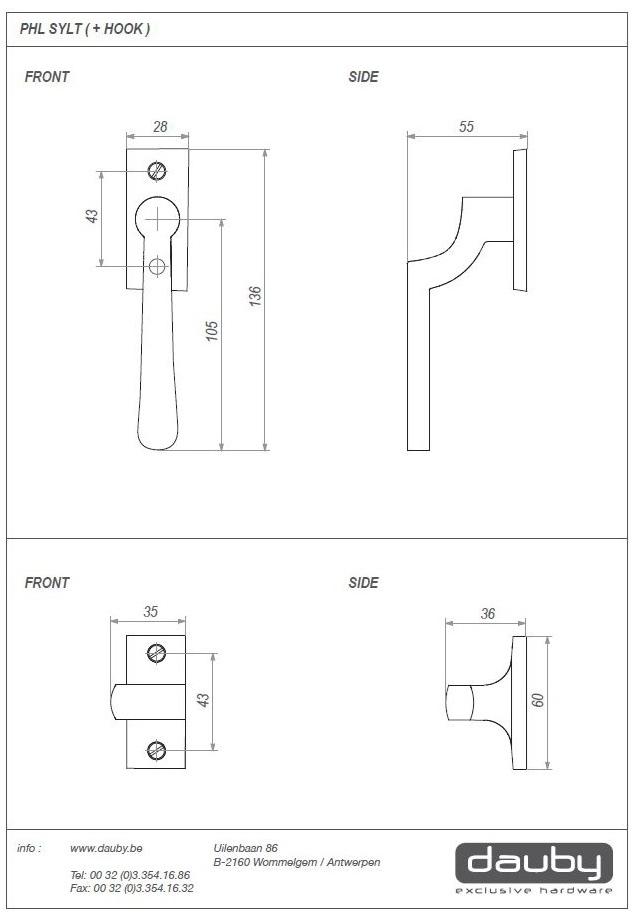 Dauby Оконная ручка Pure® 15137 - Вид №1