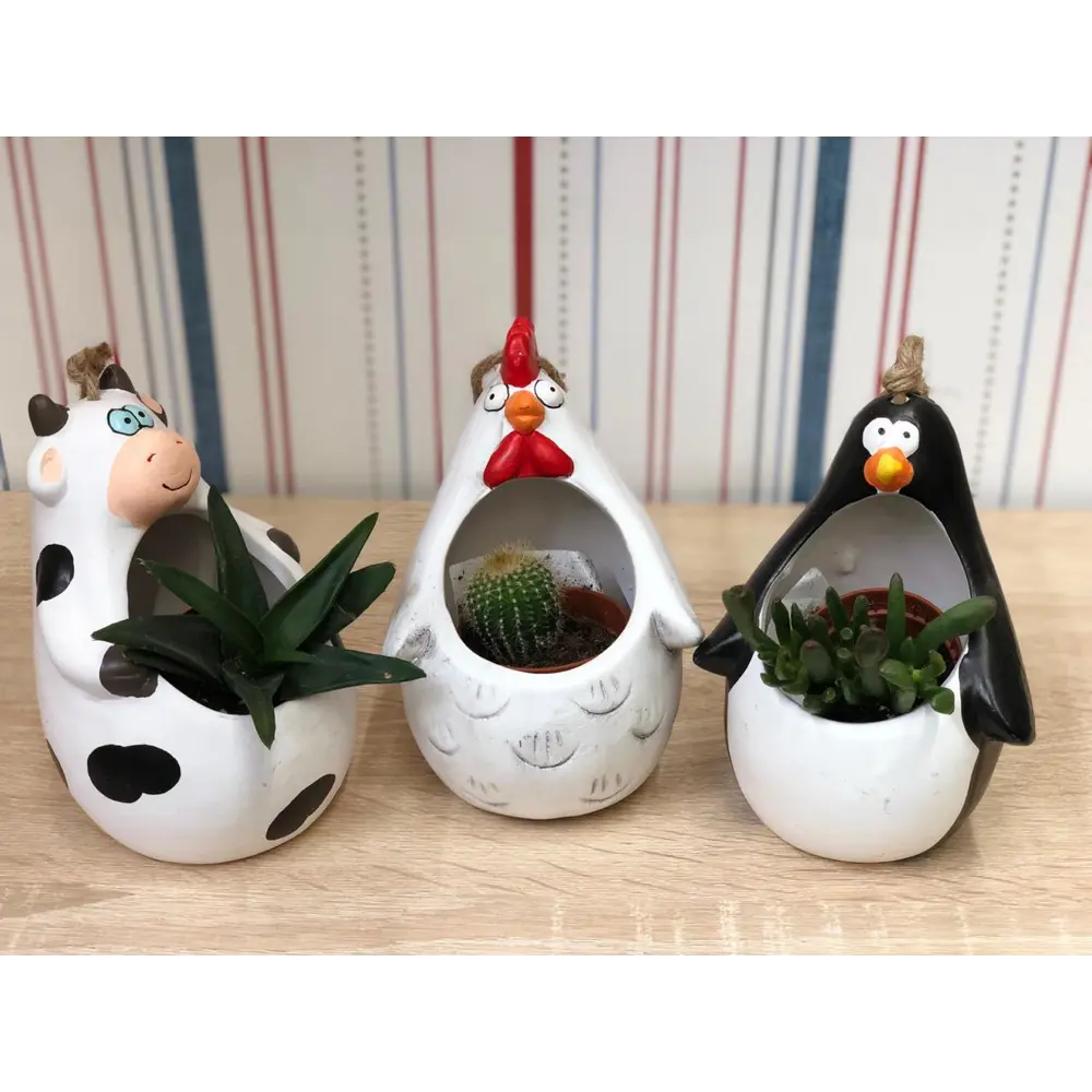 Кашпо-кактусник 10.5x10x14 см v0.15 л керамика белый GARDMAX STLM-2156617 - Вид №4