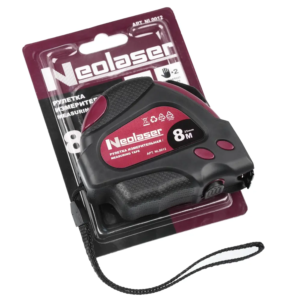 Neolaser NL0012 — профессиональная рулетка с автостопом 8 метров 89430804 STLM-1573996 - Вид №5