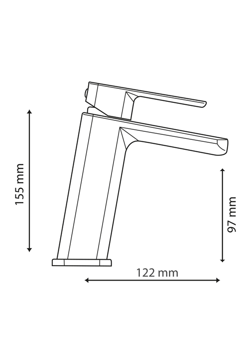 1381085 Смеситель Для Умывальника Поток Хром Hafa  Хромированный  - Вид №1