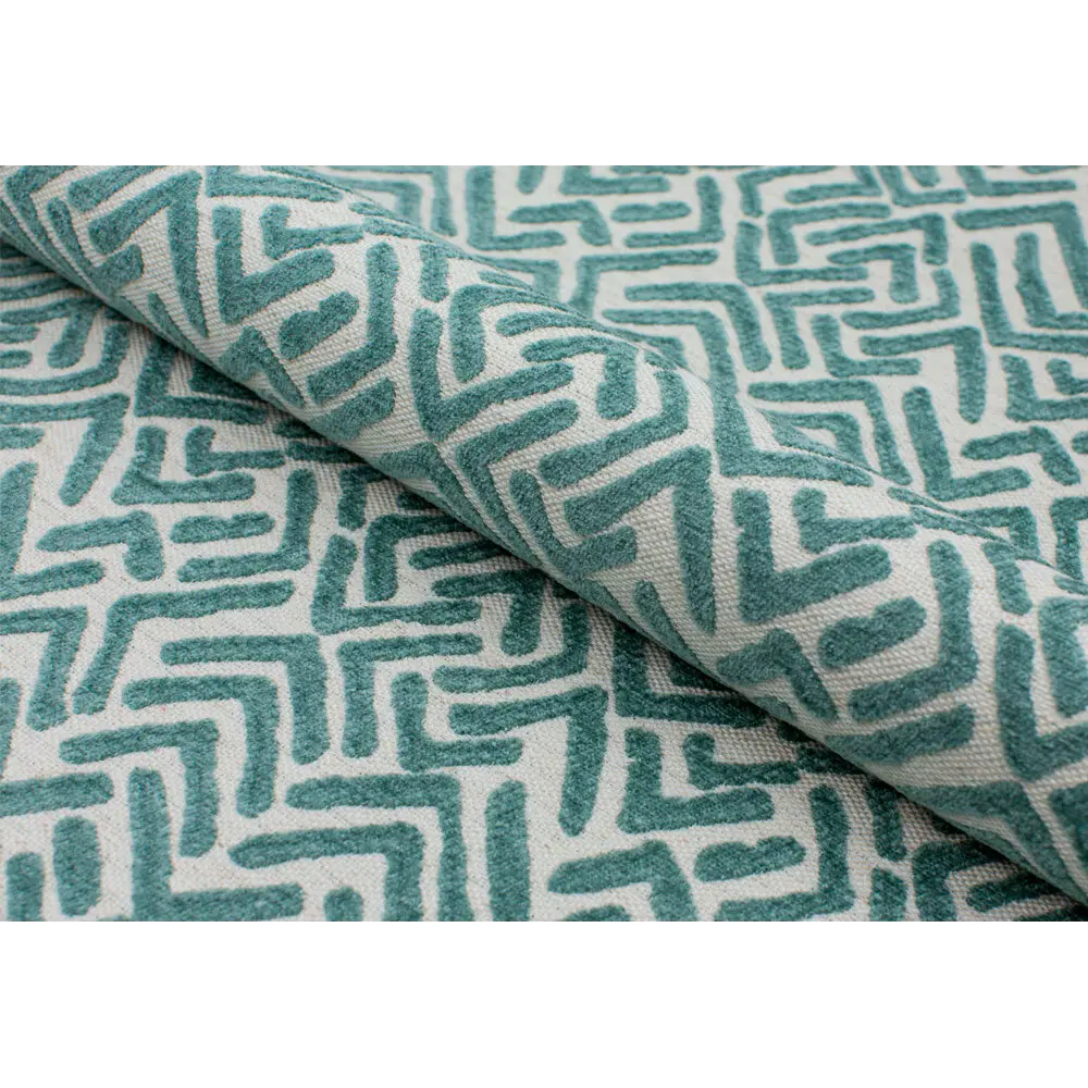 Ткань 1 п/м Шенилл Viola Зигзаг 140 см цвет ментоловый AMETIST STLM-2159608