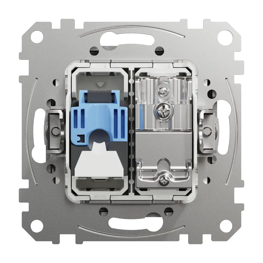 Розетка телевизионная/компьютерная встраиваемая Systeme Electric Sedna Design, цвет алюминий STLM-2058583 - Вид №2