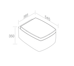 S521T0R0V1.100 Подвесной унитаз прямоугольный A. e T. Italia SQUARE Белый глянцевый AeT ITALIA - Вид №3