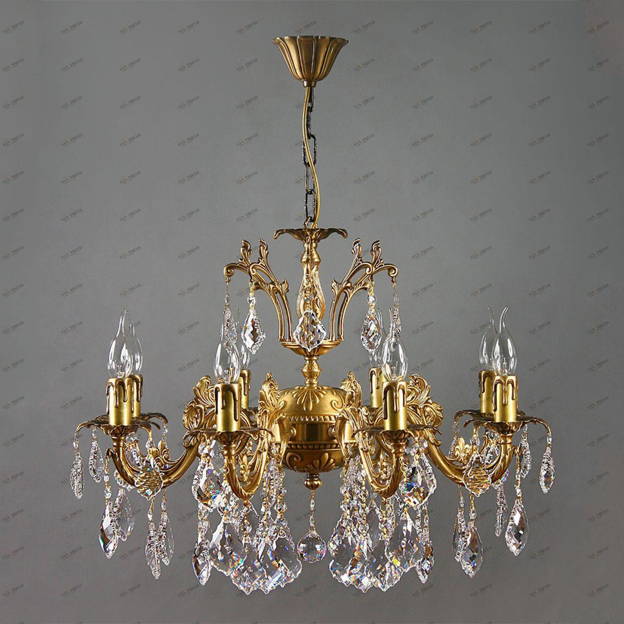 Подвесная люстра Ambiente Granada 2118/8 AB New Leaf AMBIENTE ДИЗАЙНЕРСКИЕ, GRANADA 181587 Бронза 