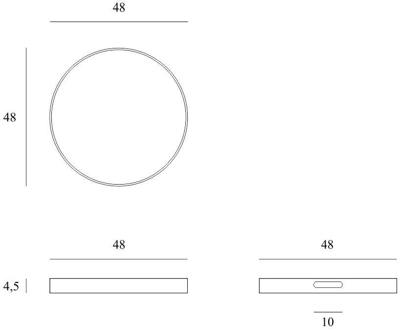 Ethnicraft Круглый поднос из дерева и стекла Classic 20361 - Вид №5