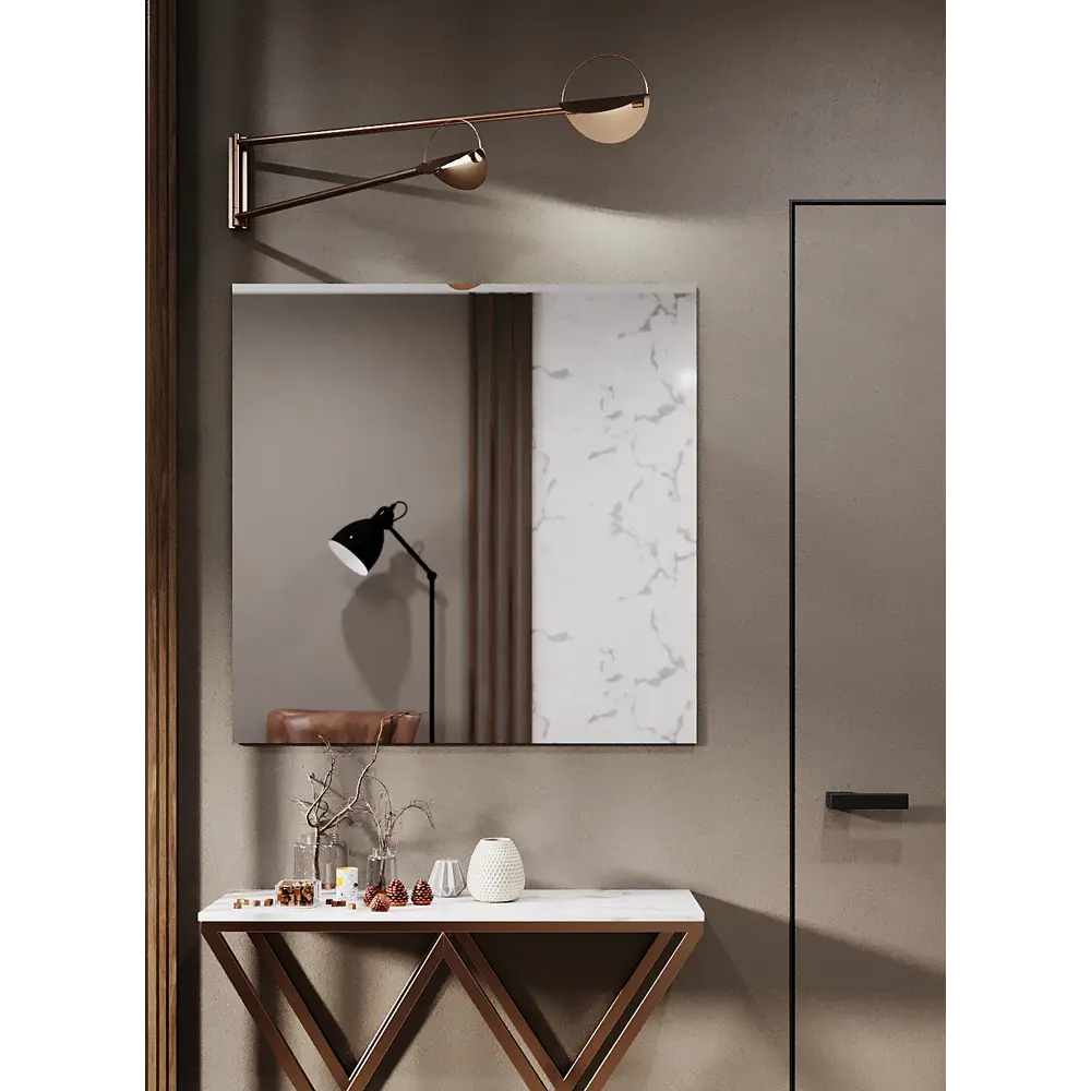 Зеркало для ванной Omega Glass 90 см квадратное STLM-2145347