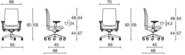 Diemme Офисный стул из ткани с 5 спицами и подлокотниками Five sun-id-1393547 - Вид №9
