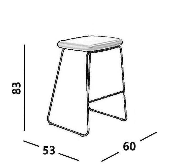 Высокий табурет из ткани Luxy кластер ARCH-00091056 - Вид №2