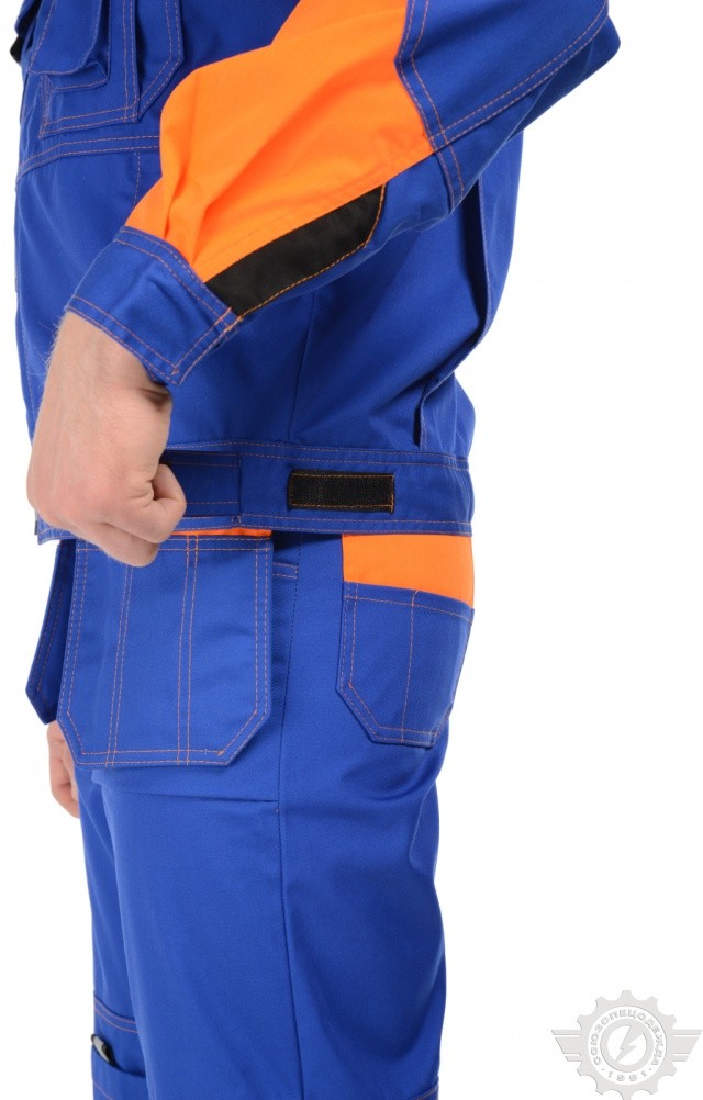61855 Костюм "Профессионал-2" с СВП василек-оранжевый-черный  Летняя спецодежда  размер 52-54/170-176  - Вид №13