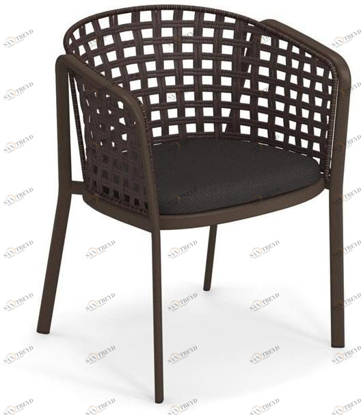 emu Кресло из алюминия и квадратной плетеной веревки Carousel 1213