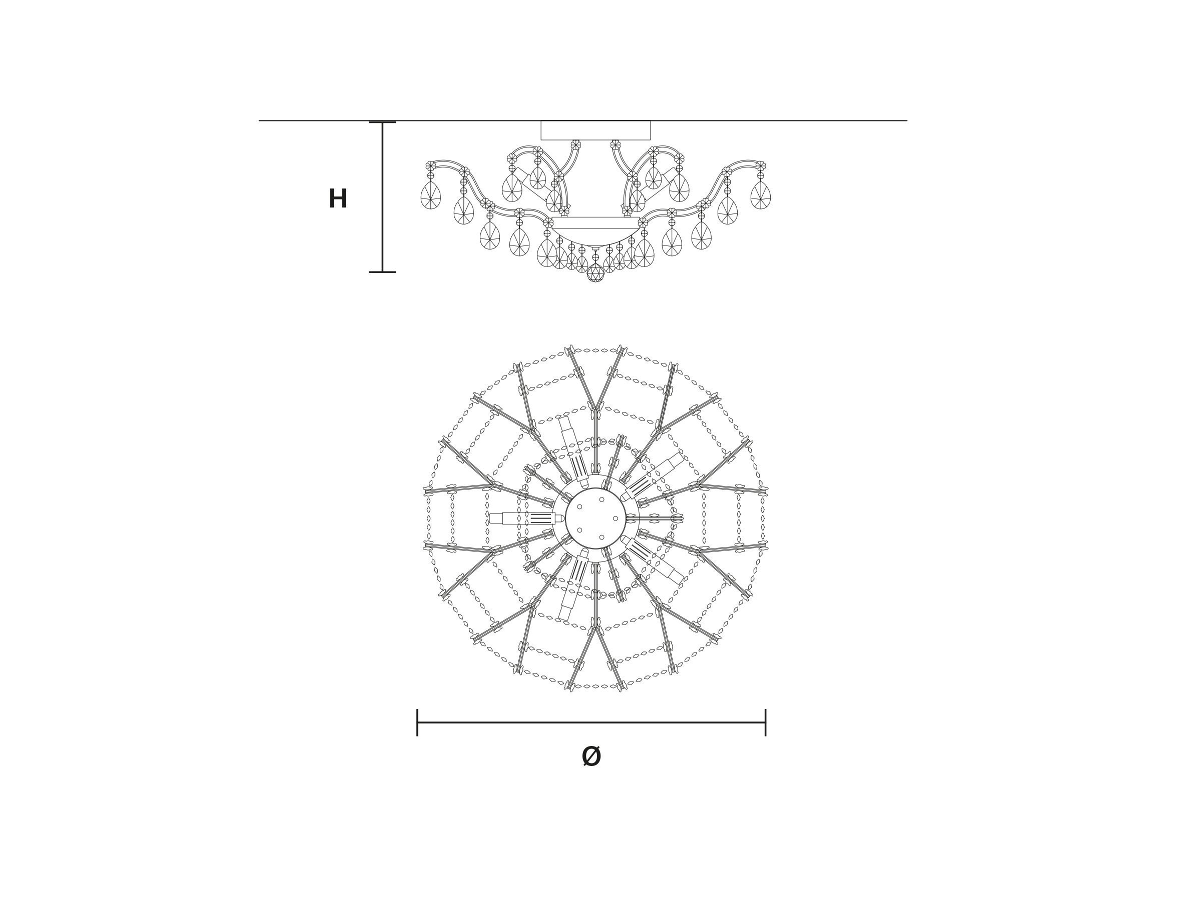 Потолочный светильник с кристаллами Masiero Aqaba ARCH-00096823 - Вид №2