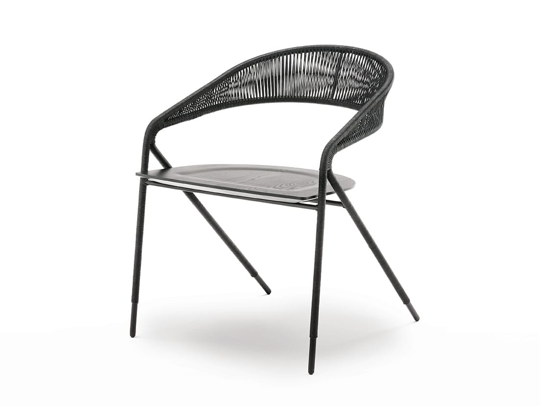 Кожаный стул с подлокотниками Living Divani GEORGE'S ARCH-00064064