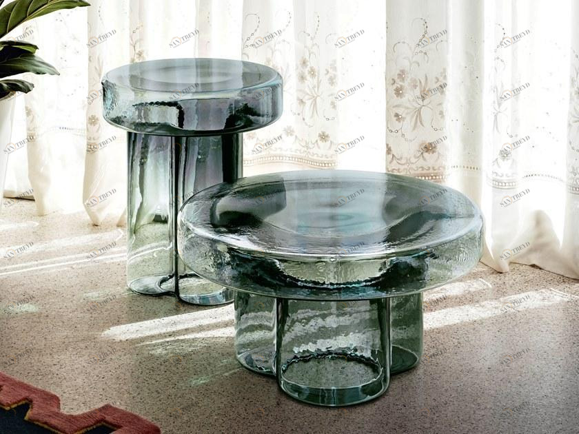 Miniforms Круглый журнальный столик из дутого стекла sun-id-1474002