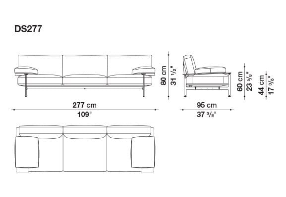 3-местный кожаный диван B&B Italia Диез ARCH-00117335 - Вид №13