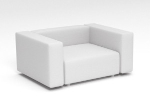 Тканевое садовое кресло с подлокотниками