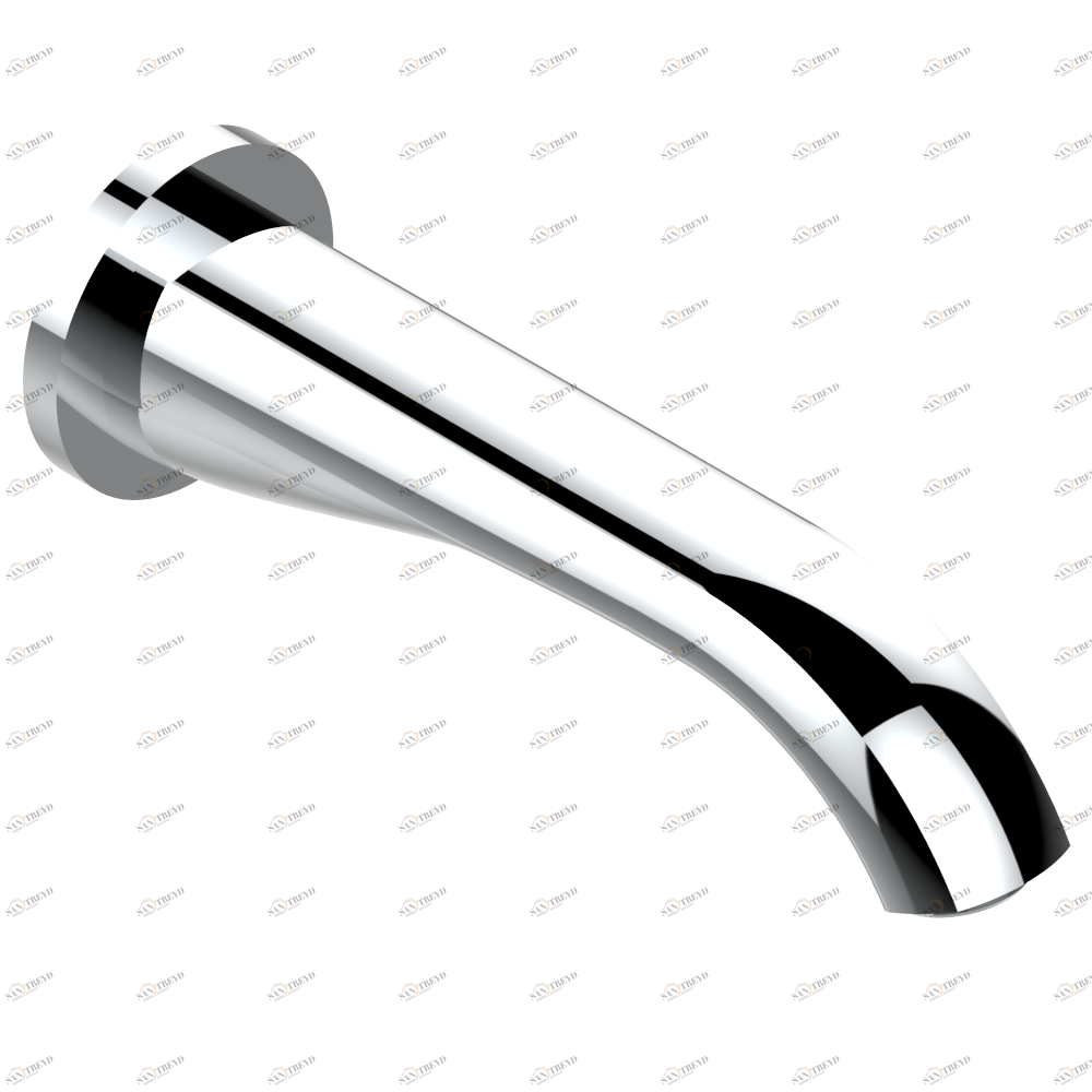 U4B-22G Излив для ванны встраиваемый в стену - ГОЛИАФ Thg-paris Diplomate с проточенными кольцами Хромированный U4B 22G  A02 CAT.A