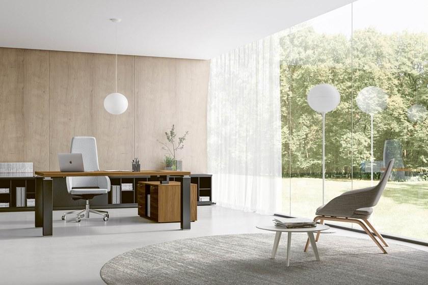 Sinetica Исполнительный угловой письменный стол из дерева Tao sun-id-1432620 - Вид №2