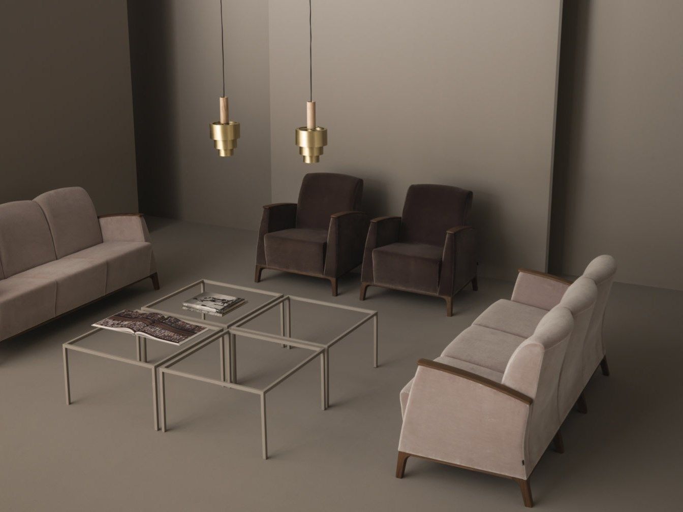 3-местный тканевый диван PIAVAL MAMY-Contract ARCH-00079131 - Вид №2