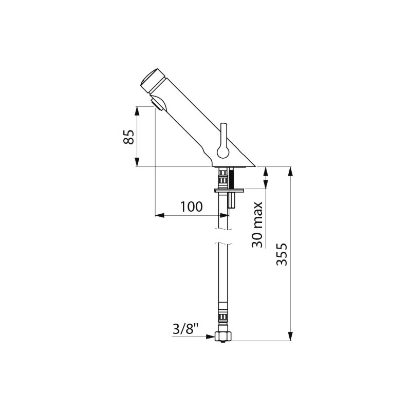 742510 Порционный смеситель для раковины TEMPOSOFT MIX 2 DELABIE  - Вид №1