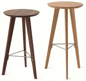 Zanotta Высокий табурет из массива дерева