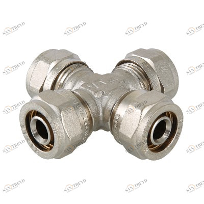 VTm.341.N.261626 Фитинг обжимной – крестовина Valtec 26 х 16 х 26 х 16 мм 