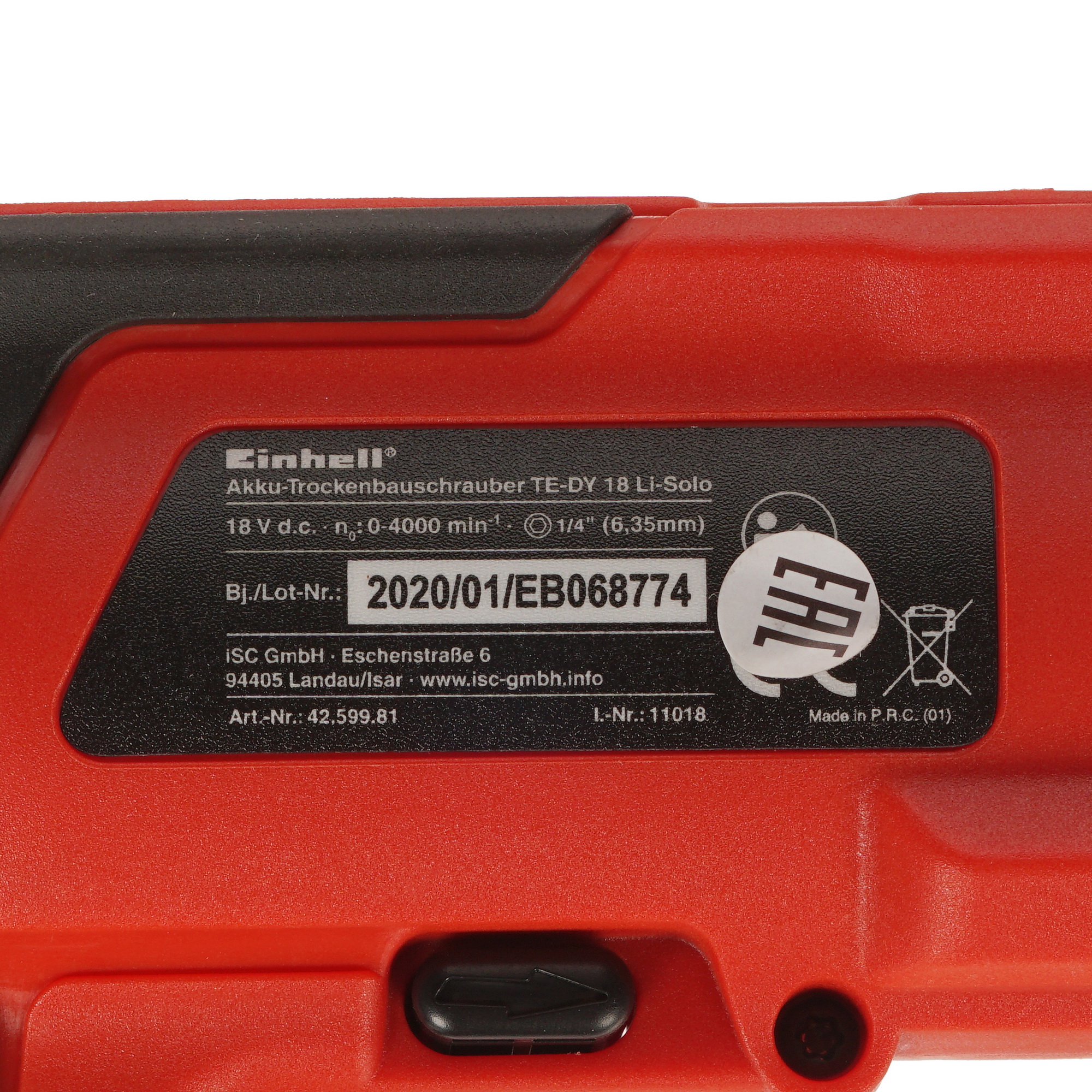 Шуруповерт Einhell TE-DY 18 Li - Solo Power X Change 18V  Без АКБ 5333012 STDN-0089745 - Вид №2