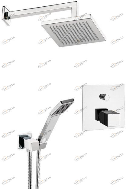 Remer Rubinetterie Термостатический душевой набор с лейкой и ручным душем Qubika thermo Qt 09 s02