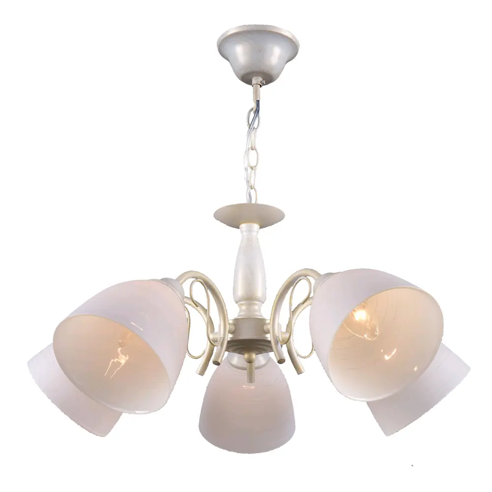 Люстра потолочная Богема 5 ламп 15 м² цвет белый РОССВЕТ STLM-2049357 - Вид №2