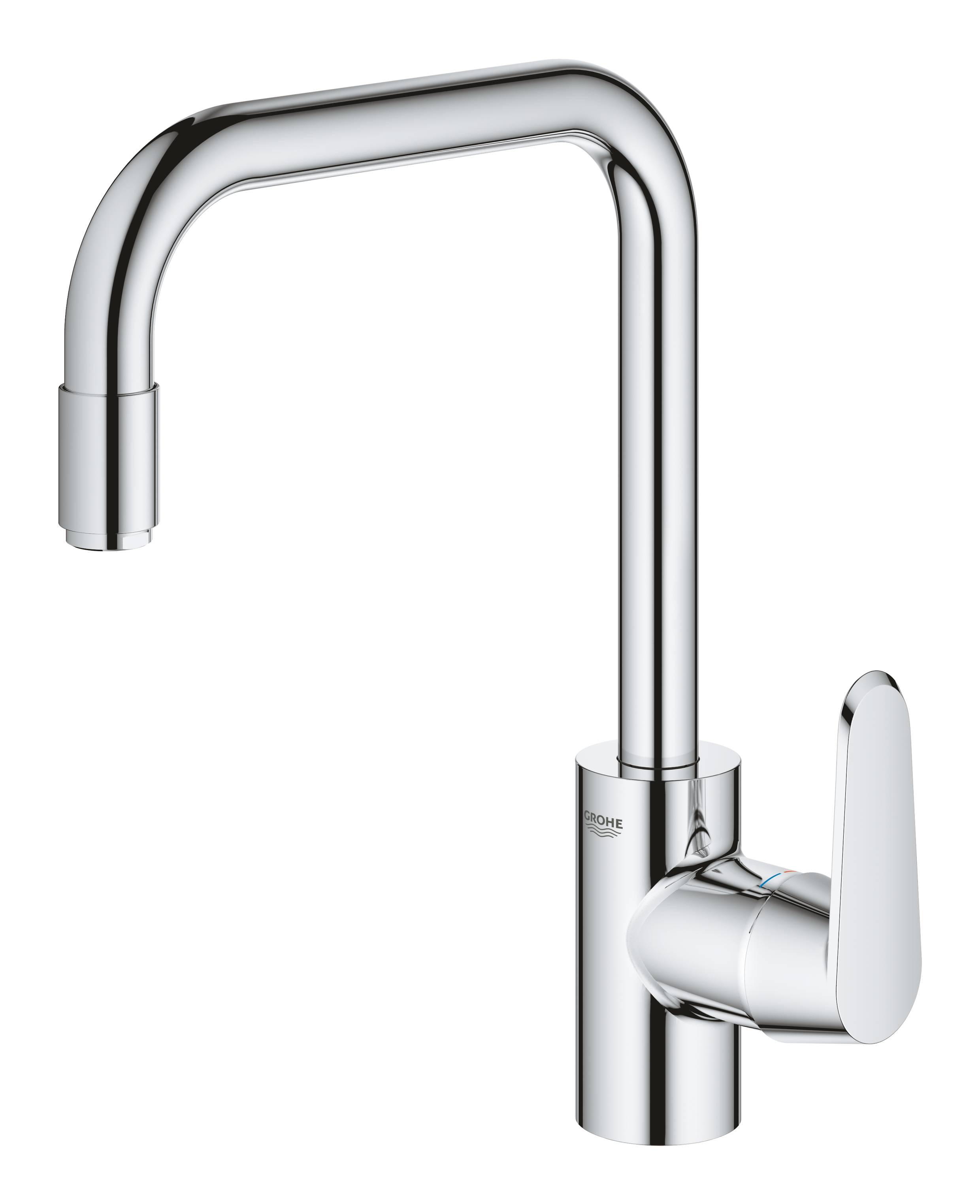 Смеситель для кухни GROHE Eurodisc Cosmopolitan, высокий излив, хром (31122004) - Вид №2