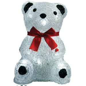 Световая Фигура "Медвежонок" с бантом 3D ELKI СВЕТОВЫЕ ФИГУРЫ 017732 Белый