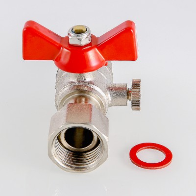 VT.806.N.0403 Кран шаровой для подключения манометра с наружной резьбой Valtec 1/2" х 3/8"  - Вид №5