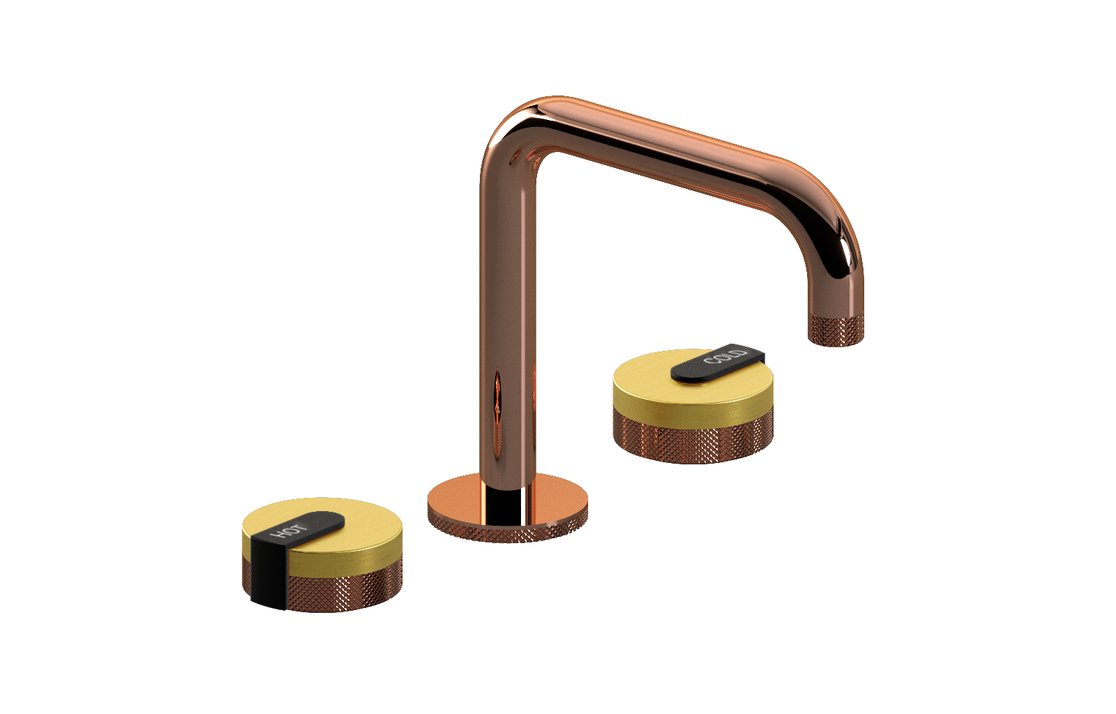 E-11511-R1BAU-L1MBK-RG Смеситель для умывальника на 3 отвертия GRAFF MOD+