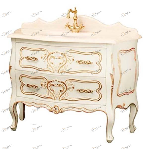 Тумба под раковину MIGLIORE Vittoria ML.VIT-BA115.DS.BR Decape Sabbia с декором.BRonzo GM.VIT-BA115.DS.BR