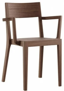 horgenglarus Штабелируемый стул из массива дерева с подлокотниками Miro 6-400a