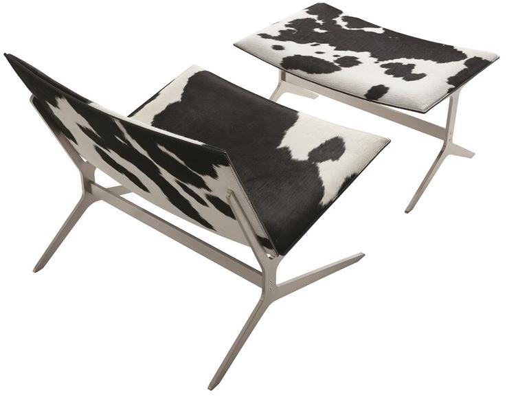 Poliform Кресло из коровьей кожи с подставкой для ног sun-id-1496708 - Вид №1