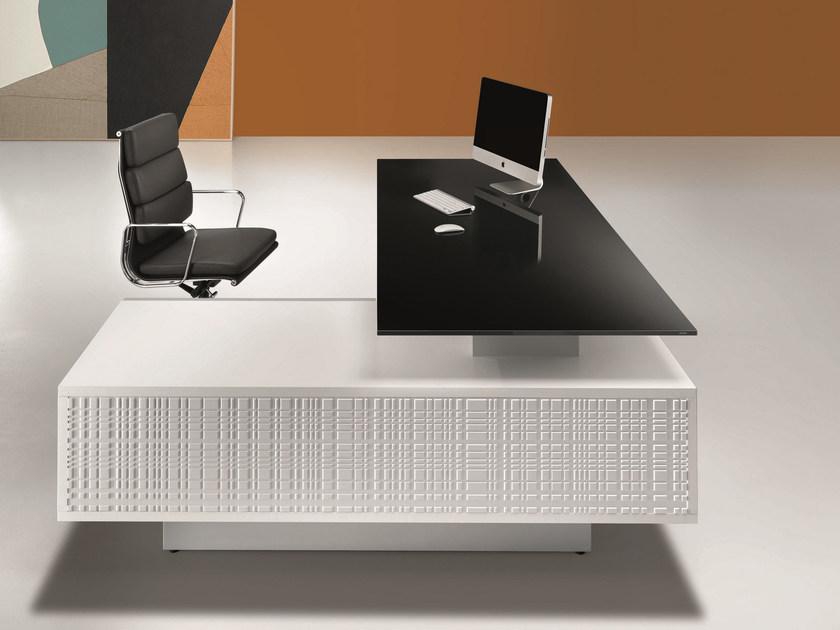 Ultom Лакированный письменный стол со встроенной полкой Modi sun-id-1467060 - Вид №1