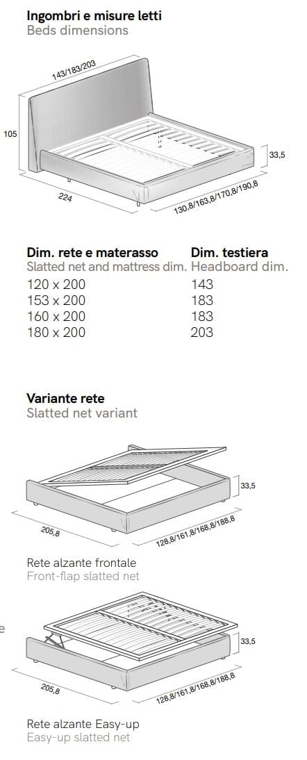Двуспальная кровать из ткани с мягким изголовьем Adok CHLOE ARCH-00025090 - Вид №3