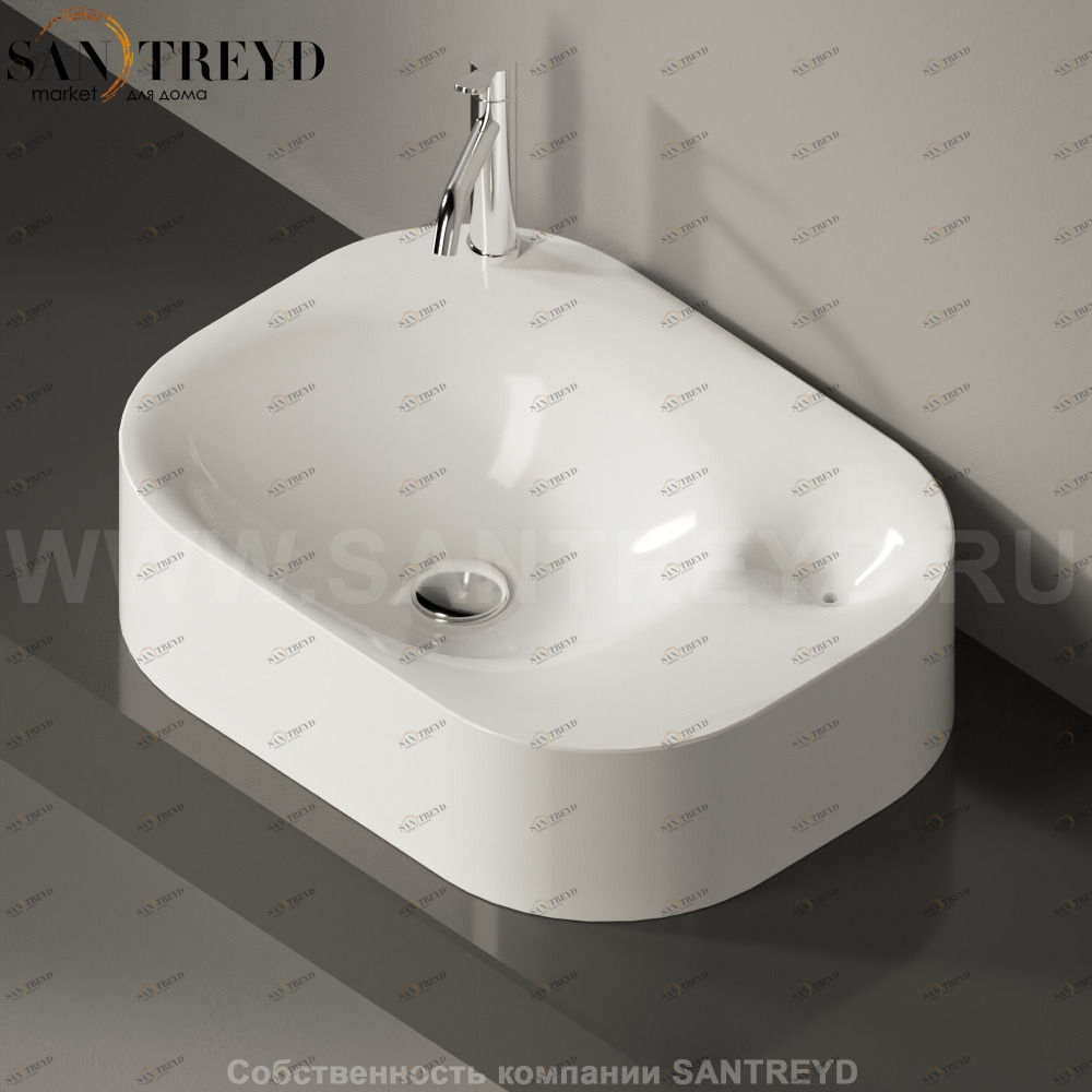 ACER0763PRZZ Накладная раковина на столешницу  овальная Agape 