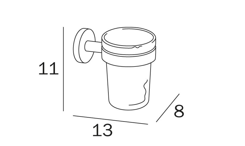 Стеклянный держатель зубной щетки INDA® Gealuna ARCH-00067457 - Вид №2