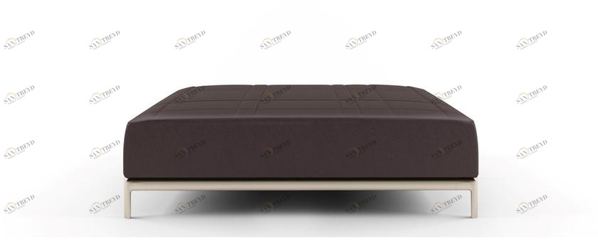 Alias Прямоугольный кожаный пуф с обивкой Aluzen soft P50