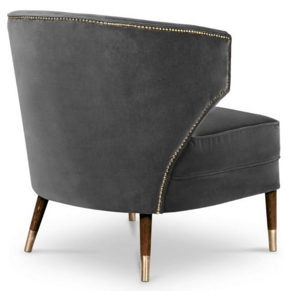 Бархатное кресло с подлокотниками Brabbu ARCH-00070822