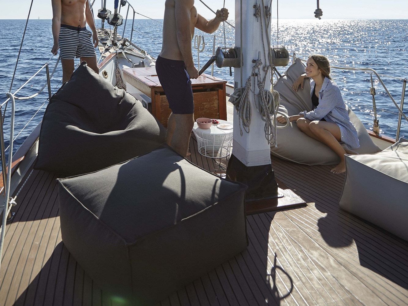 Ткань квадратный сад пуфик GANDIABLASCO Sail Outdoor ARCH-00016667 - Вид №4