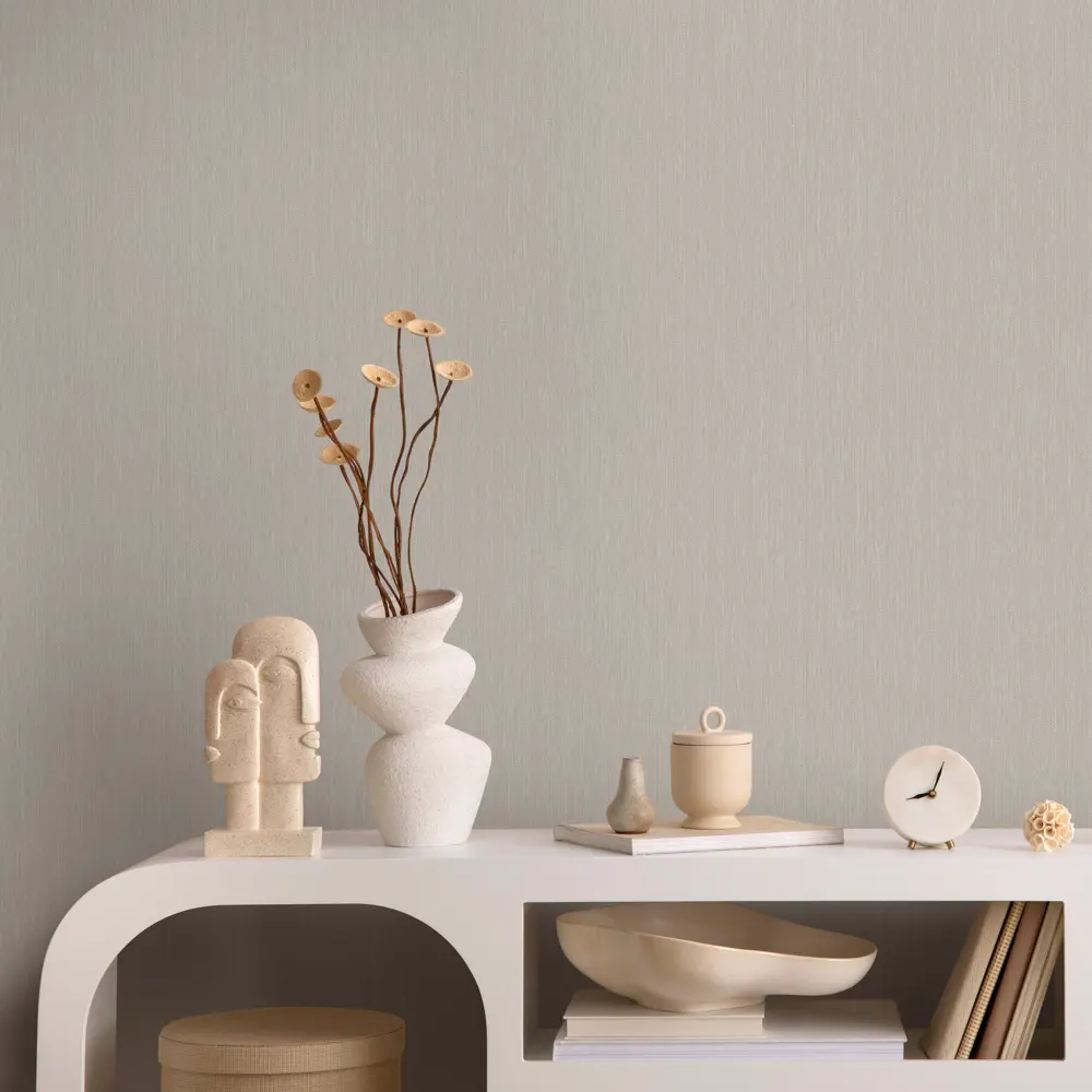 Флизелиновые обои ATELIERO Idealist темно-бежевые 1.06 м 89410924 STLM-1569292 - Вид №2