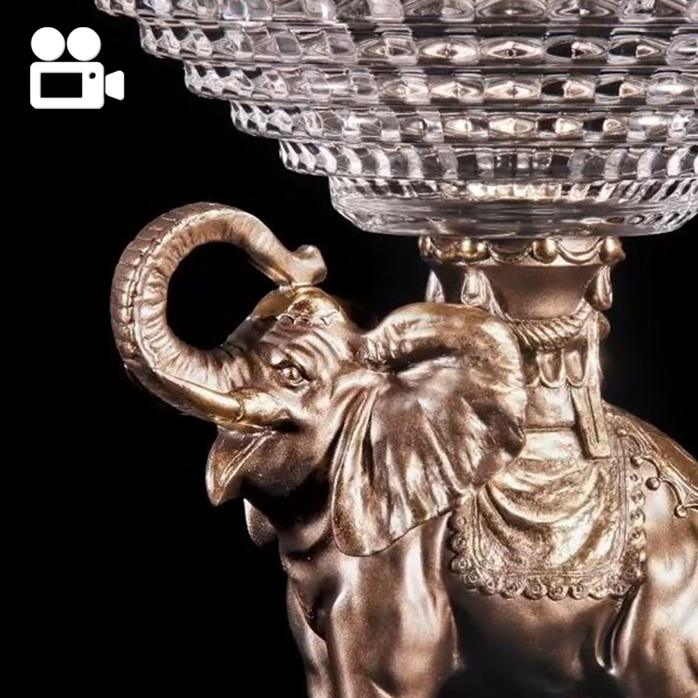 52077 Фруктовница-конфетница Слон Айрават Бронза BOGACHO 4627163961632